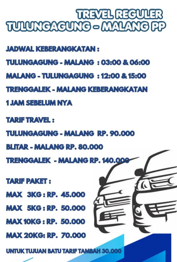 Travel dan Paket Tulungagung - Malang - Surabaya