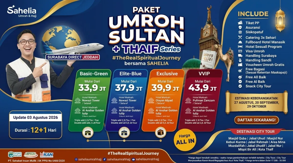 PAKET UMROH THE REAL SPIRITUAL JOURNEY 12 H