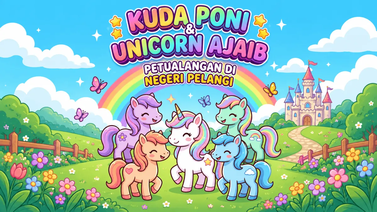 Download Buku Mewarnai Anak – Kuda Poni & Unicorn PDF