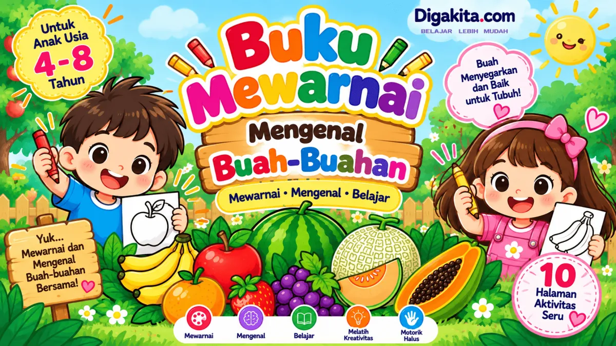 Download Buku Aktivitas Anak 4–8 Tahun – Mewarnai, Menulis & Belajar Bahasa Inggris PDF